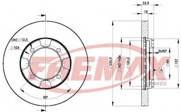 FREMAX BD8735 Тормозной диск