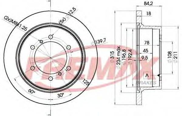 FREMAX BD8797 Тормозной диск