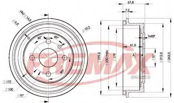 FREMAX BD8958 Тормозной барабан