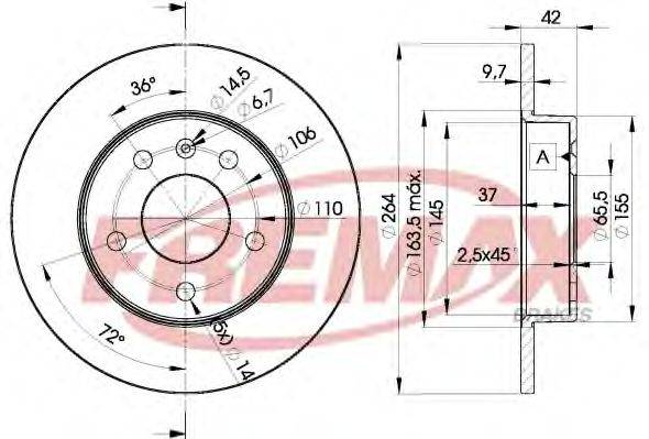 FREMAX BD9110 Тормозной диск