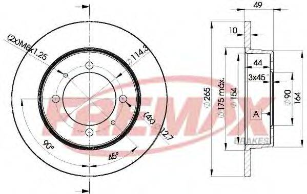 FREMAX BD9283 Тормозной диск