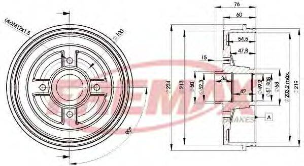 FREMAX BD9322 Тормозной барабан