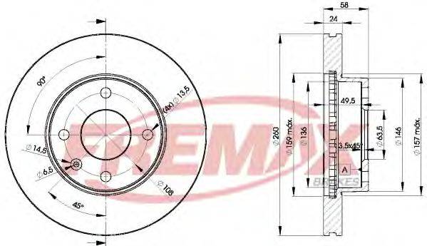 FREMAX BD9794 Тормозной диск