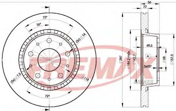 FREMAX BD9908 Тормозной диск