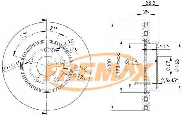 FREMAX BD0415 Тормозной диск