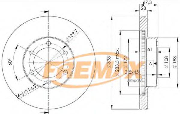 FREMAX BD2918 Тормозной диск