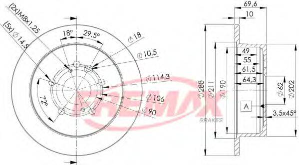 FREMAX BD4403 Тормозной диск