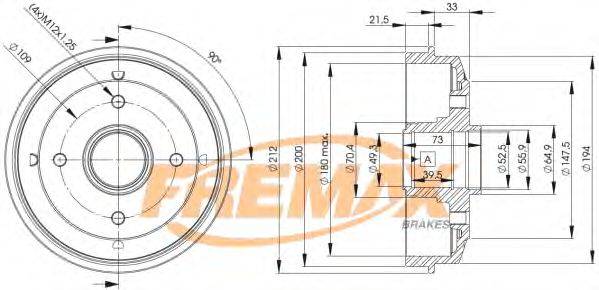 FREMAX BD4725 Тормозной барабан