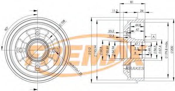 FREMAX BD4732 Тормозной барабан