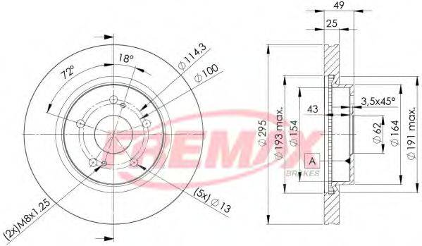 FREMAX BD4803 Тормозной диск