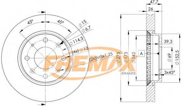 FREMAX BD5002 Тормозной диск