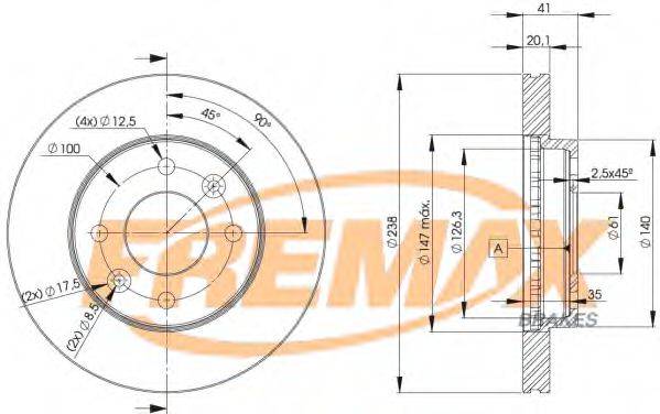 FREMAX BD6572 Тормозной диск