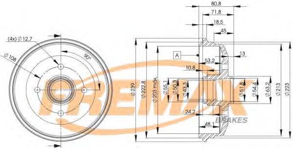 FREMAX BD6630 Тормозной барабан