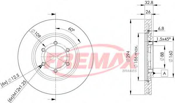 FREMAX BD8678 Тормозной диск