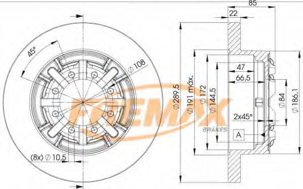 FREMAX BD8773 Тормозной диск