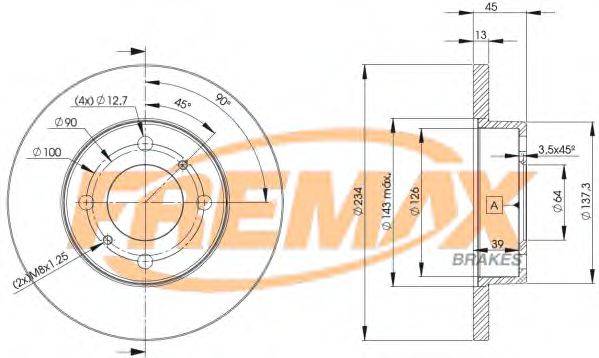 FREMAX BD9280 Тормозной диск