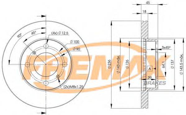 FREMAX BD9282 Тормозной диск