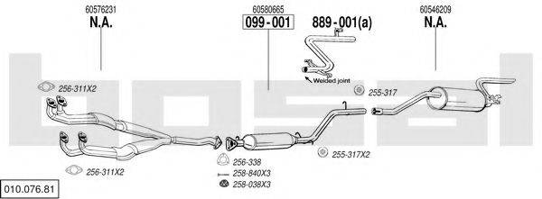 BOSAL 01007681 Система выпуска ОГ
