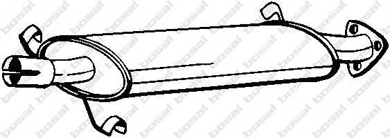 BOSAL 100593 Средний глушитель выхлопных газов