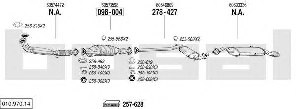 BOSAL 01097014 Система выпуска ОГ