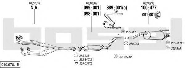 BOSAL 01097015 Система выпуска ОГ