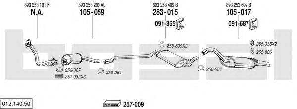 BOSAL 01214050 Система выпуска ОГ