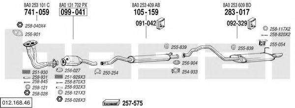 BOSAL 01216846 Система выпуска ОГ