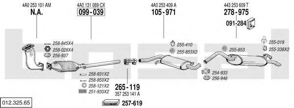 BOSAL 01232565 Система выпуска ОГ