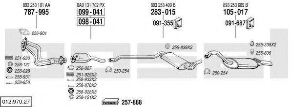 BOSAL 01297027 Система выпуска ОГ