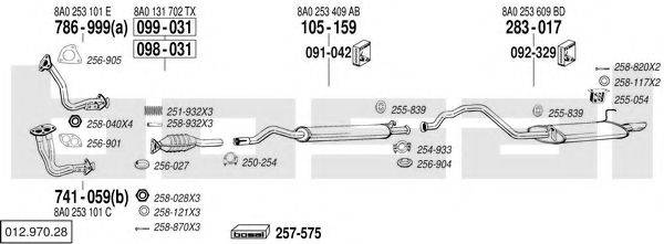 BOSAL 01297028 Система выпуска ОГ
