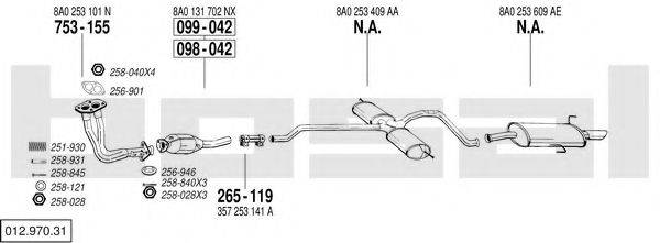 BOSAL 01297031 Система выпуска ОГ
