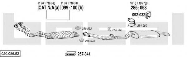 BOSAL 02008652 Система выпуска ОГ