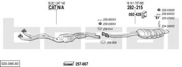 BOSAL 02008660 Система выпуска ОГ