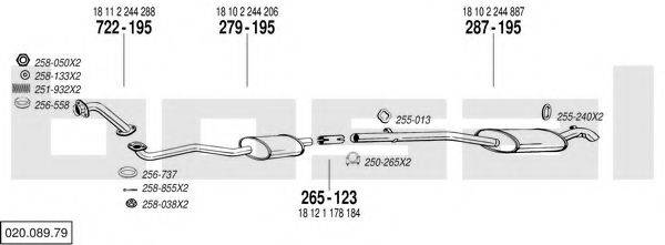 BOSAL 02008979 Система выпуска ОГ