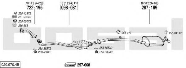 BOSAL 02097045 Система выпуска ОГ
