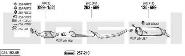 BOSAL 02415265 Система выпуска ОГ