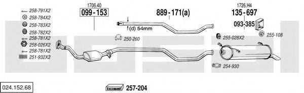 BOSAL 02415268 Система выпуска ОГ