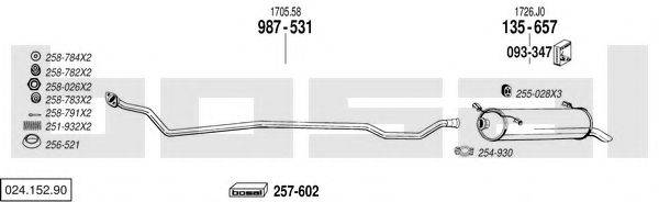 BOSAL 02415290 Система выпуска ОГ