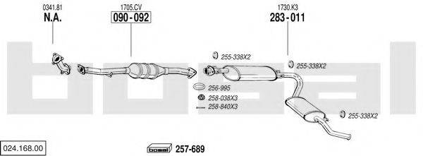 BOSAL 02416800 Система выпуска ОГ