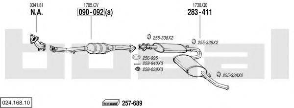 BOSAL 02416810 Система выпуска ОГ