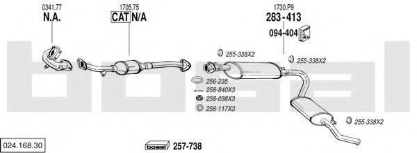 BOSAL 02416830 Система выпуска ОГ