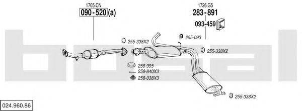 BOSAL 02496086 Система выпуска ОГ