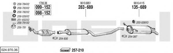 BOSAL 02497036 Система выпуска ОГ