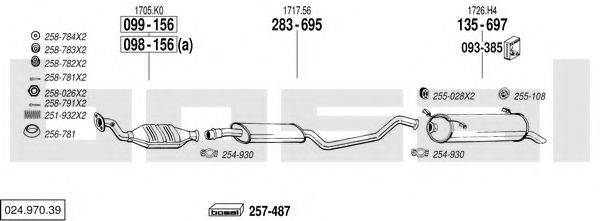 BOSAL 02497039 Система выпуска ОГ
