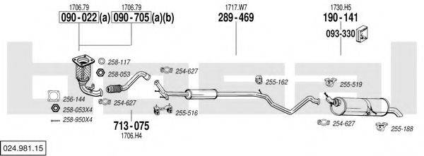BOSAL 02498115 Система выпуска ОГ