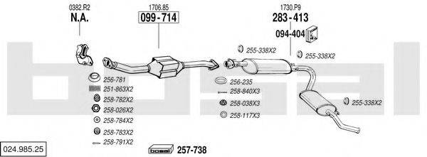 BOSAL 02498525 Система выпуска ОГ