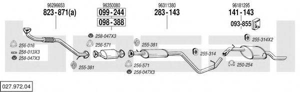 BOSAL 02797204 Система выпуска ОГ