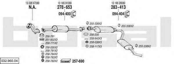 BOSAL 03296004 Система выпуска ОГ