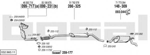 BOSAL 03296011 Система выпуска ОГ