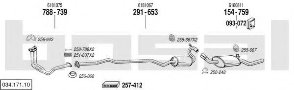 BOSAL 03417110 Система выпуска ОГ